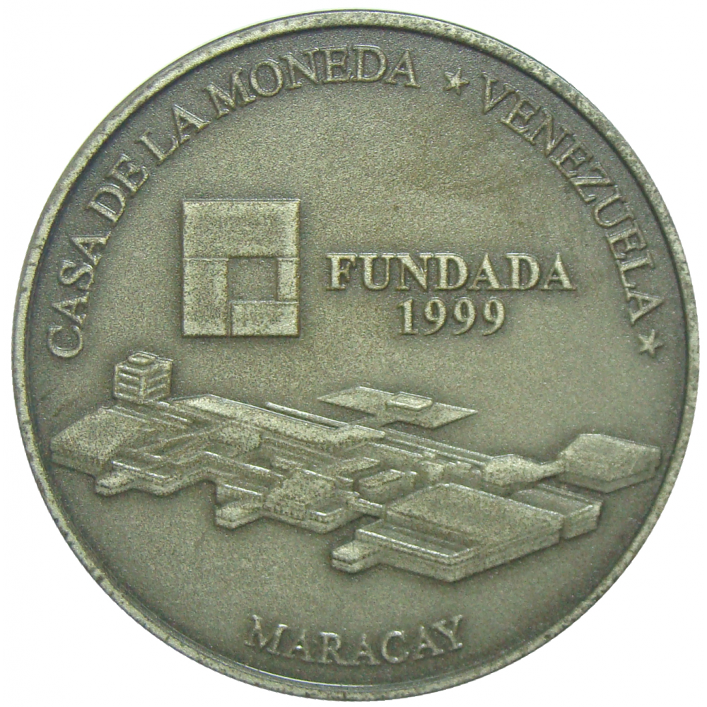 Moneda Plata 6000 Bolivares 2001 Maracay  - Numisfila