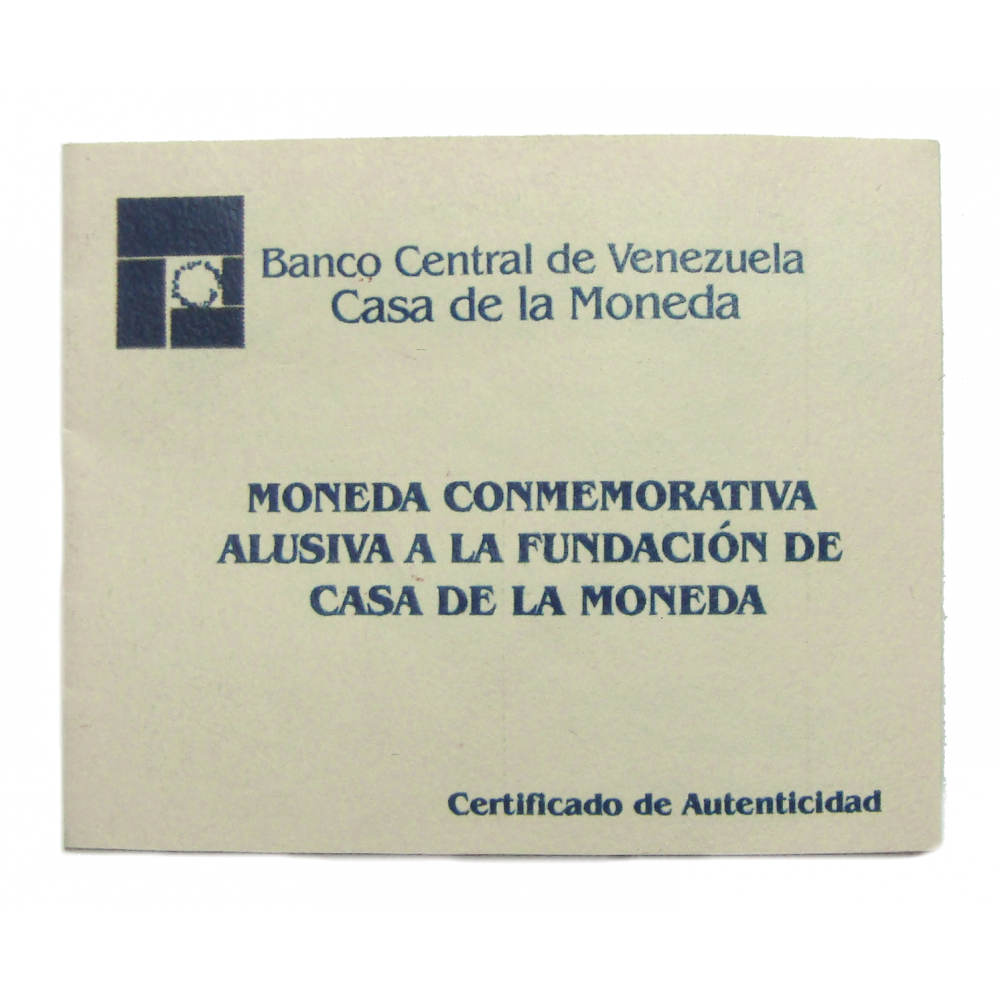Moneda Plata 6000 Bolivares 2001 Maracay  - Numisfila
