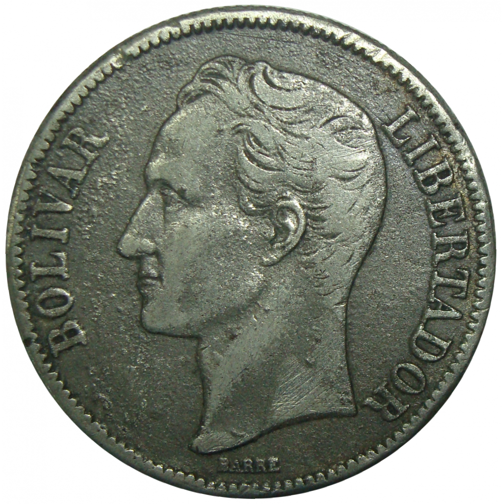 Falsa Moneda 5 Bolivares Fuerte 1936   - Numisfila