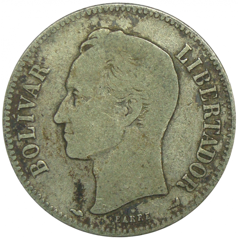Moneda 2 Bolivares 1911 Último 1 Alto  - Numisfila