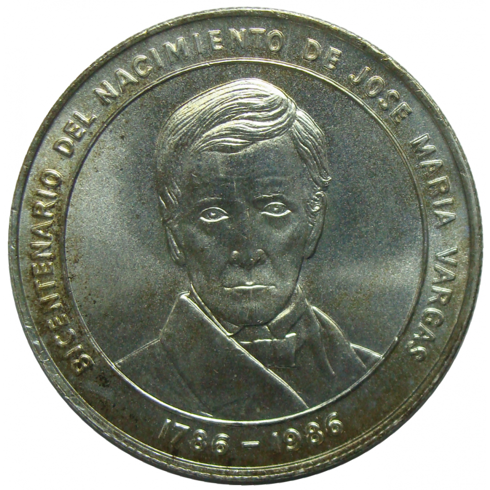 Moneda Jose Maria Vargas 100 Bs 1986 Conmemorativa - Numisfila