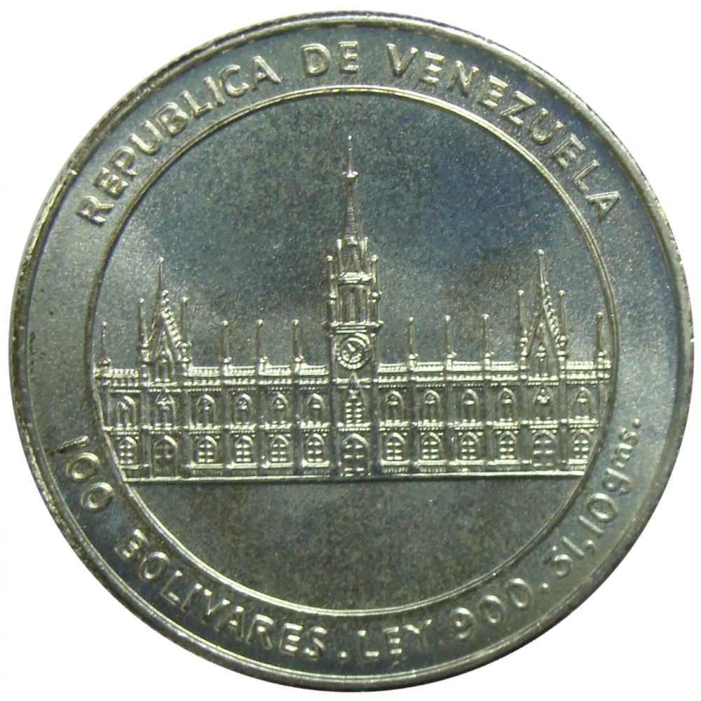 Moneda Jose Maria Vargas 100 Bs 1986 Conmemorativa  - Numisfila