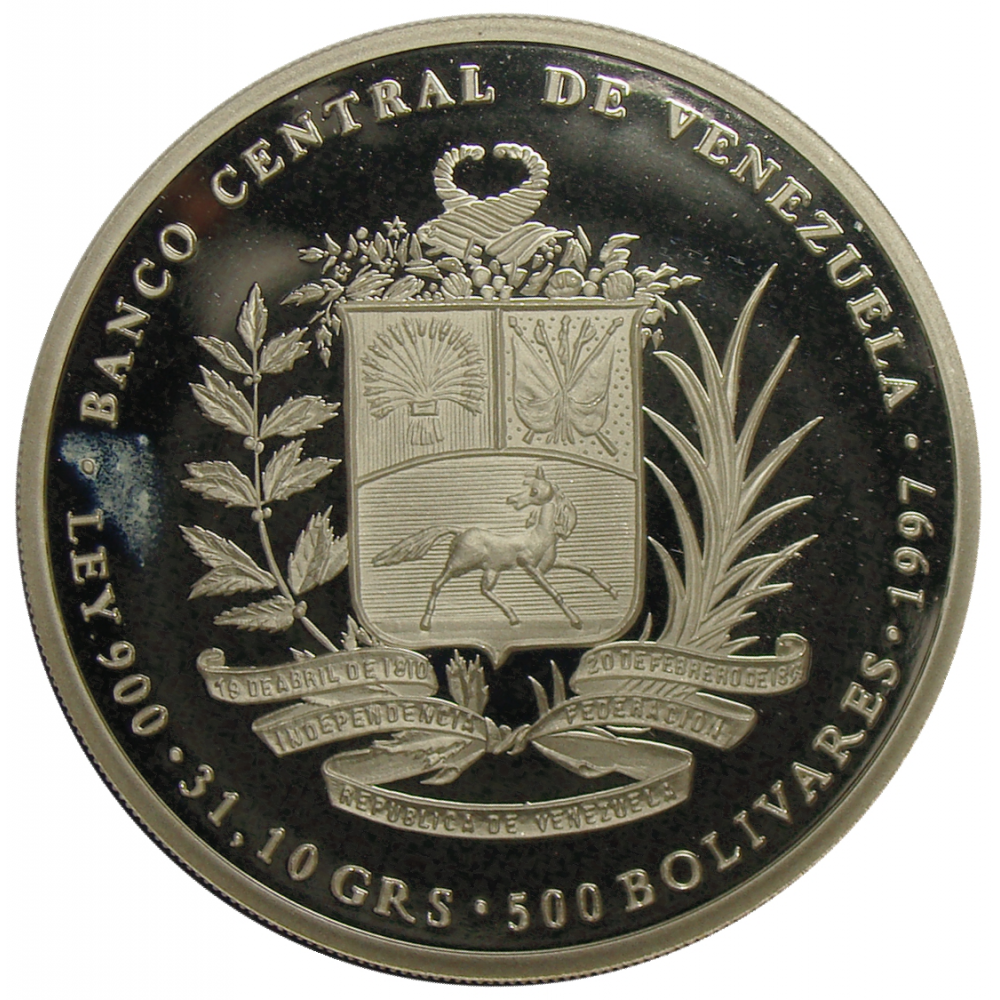 Moneda 500 Bolívares 1997 Gual y España  - Numisfila