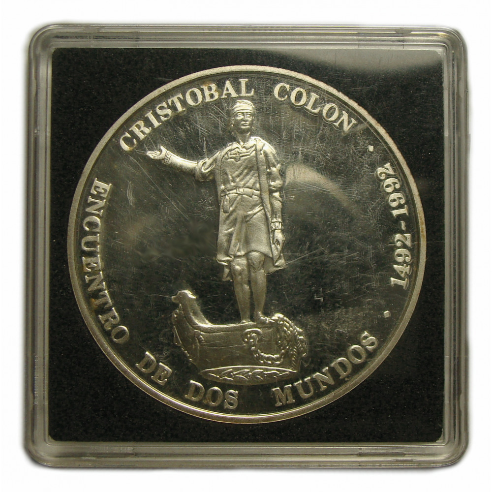 Moneda 1000 Bolivares Cristobal Colon 1991 Conmemorativa - Numisfila