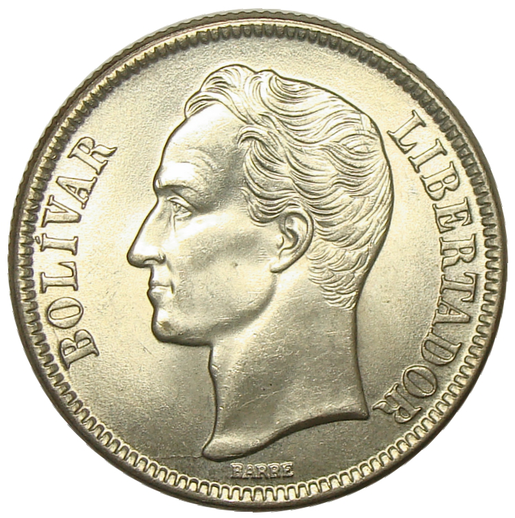  Moneda Plata 2 Bolivares 1945  - Numisfila