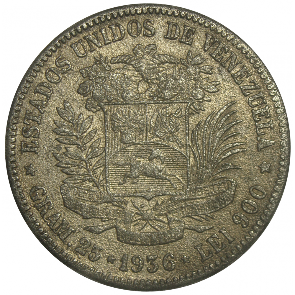 Replica Moneda 5 Bolívares Fuerte 1936  - Numisfila