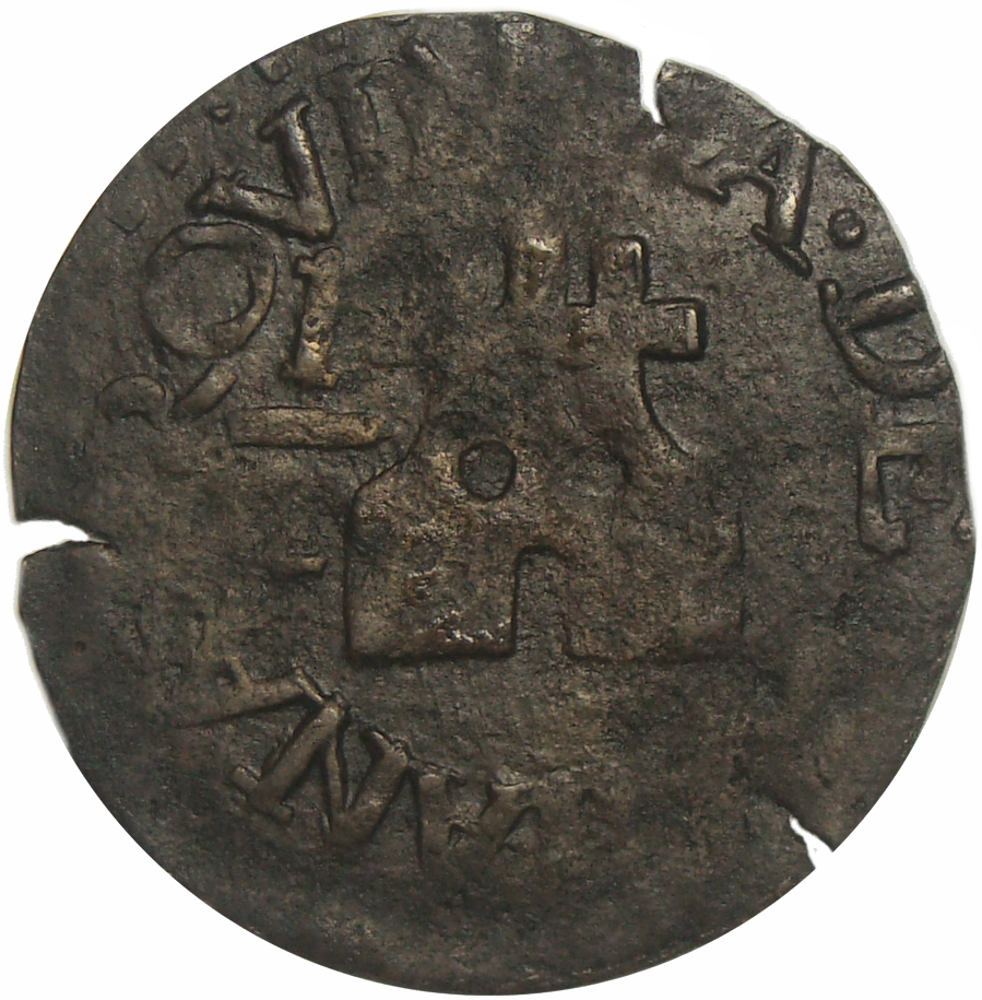 Moneda Guayana ½ Real 1814 Variante 4 bajo y ancho - Numisfila