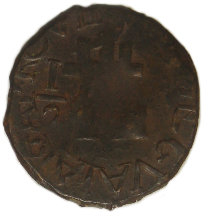 Moneda Provincia de Guayana ½ Real 1817 Variante "7" Inclinado  - Numisfila