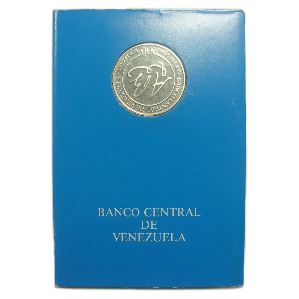 Moneda 100 Bs 1981 Andres Bello Bicentenario en Estuche Original  - Numisfila