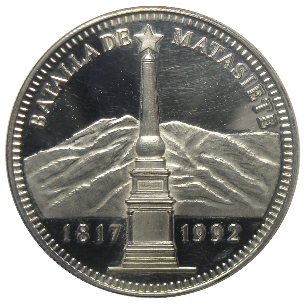 Moneda Batalla Matasiete 500 Bolívares 1992 - Numisfila