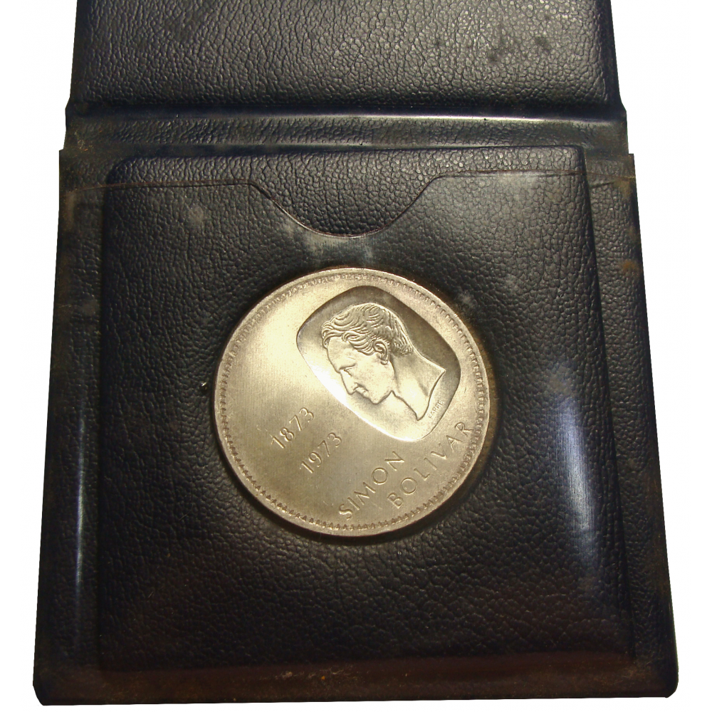 Doblon 10 Bs 1973 Canto Al Derecho en Estuche BCV - Numisfila