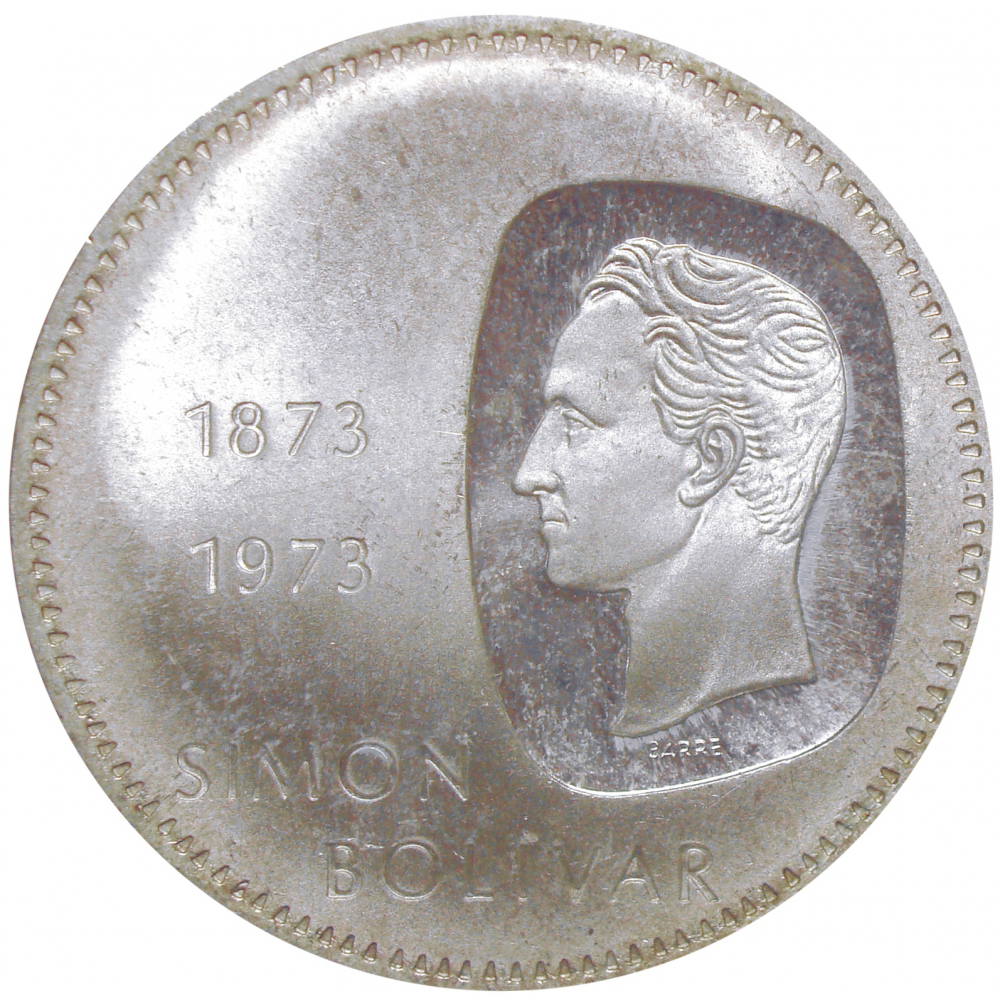 Moneda 10 Bolívares Doblón 1973  Canto Al Derecho  - Numisfila