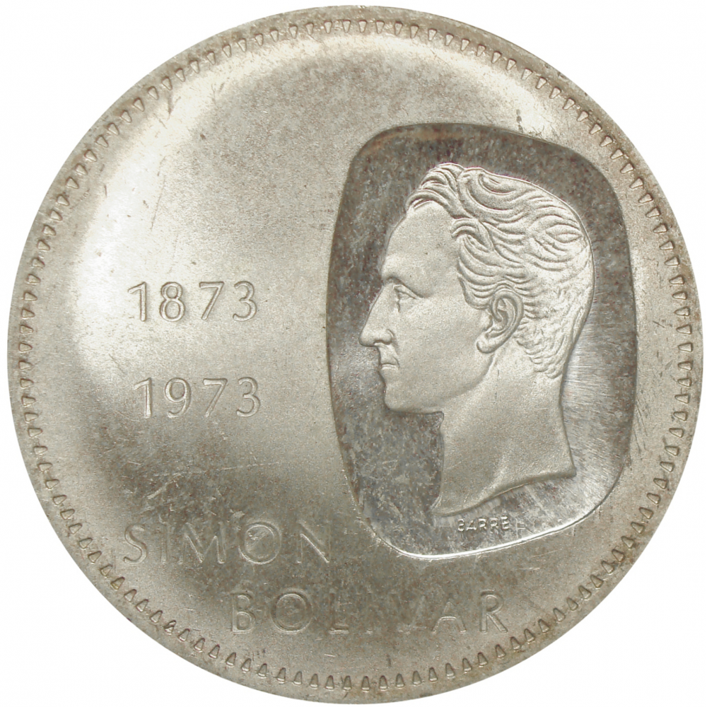 Moneda 10 Bolivares Doblon 1973 Canto Al Derecho  - Numisfila