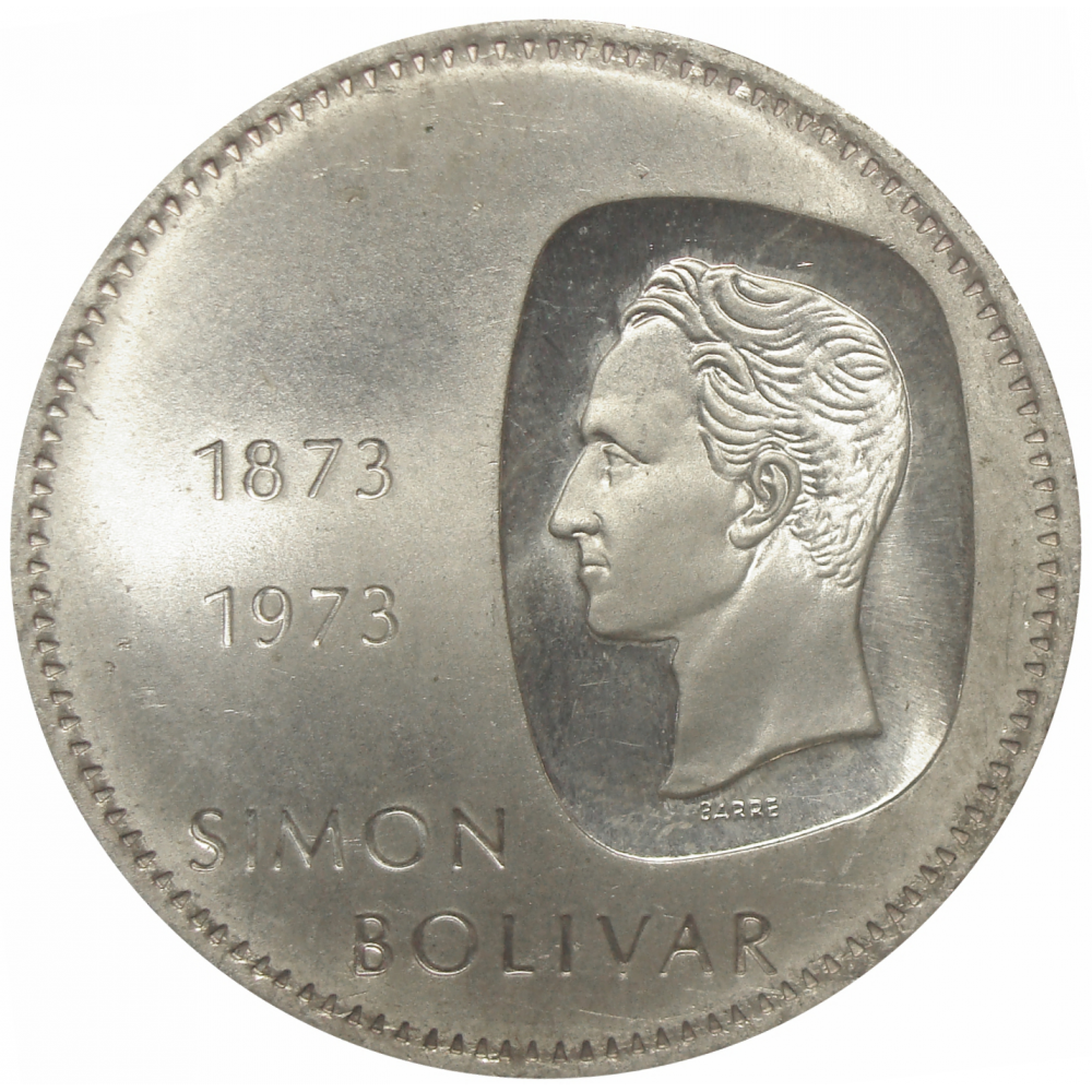 Moneda 10 Bolivares Doblon 1973 Canto Al Revés  - Numisfila