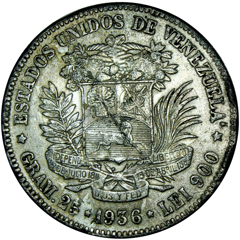 Replica Moneda 5 Bolivares Fuerte 1936 - Numisfila