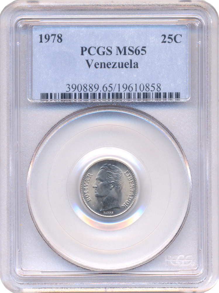 Moneda 25 Céntimos 1978 Cápsula PCGS MS65  - Numisfila