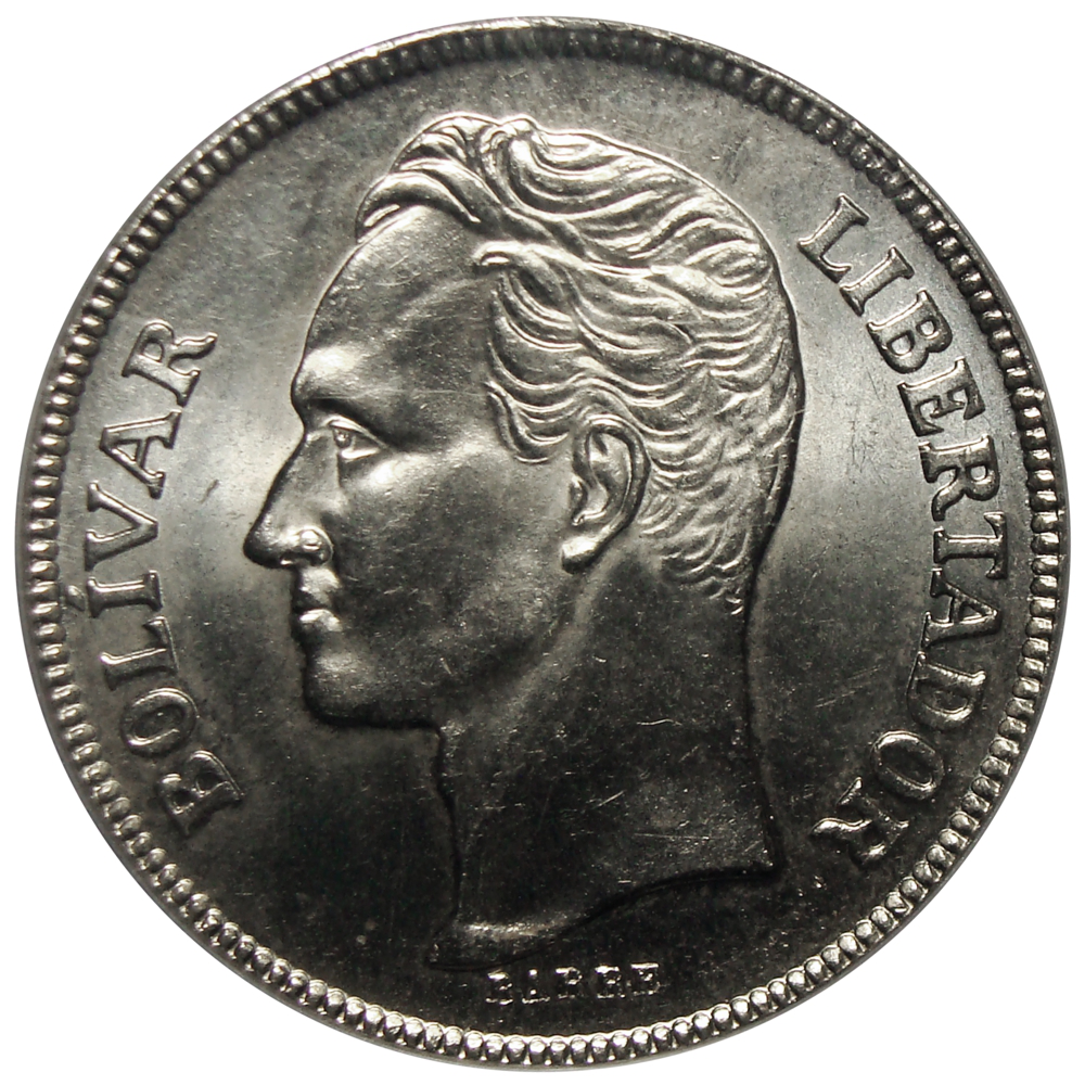 Moneda 5 Bolívares 1977 PCGS MS 65  - Numisfila