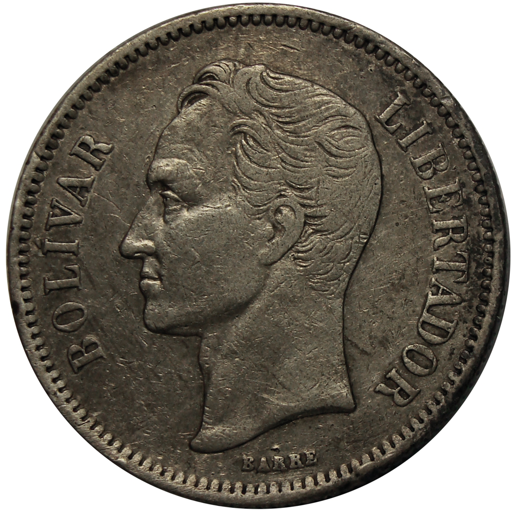 Moneda de Plata 2 Bolívares 1902  - Numisfila