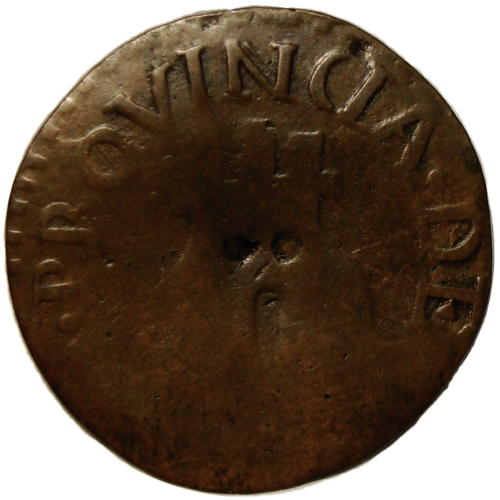 Moneda Guayana ½ Real 1814 Variante 4 Bajo e Inclinado - Numisfila