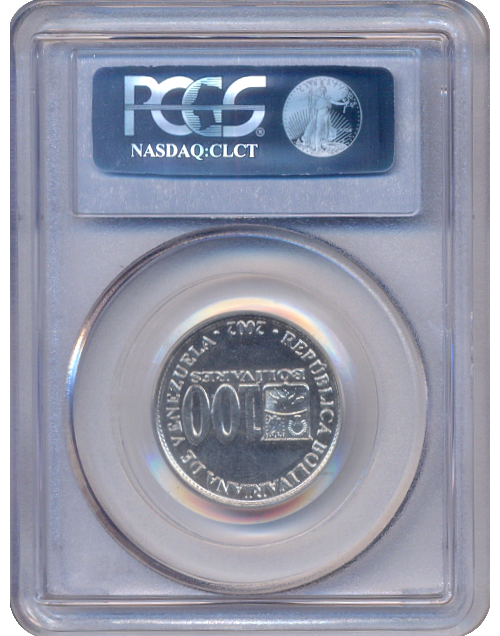 Moneda 100 Bolívares 2002 PCGS MS65  - Numisfila