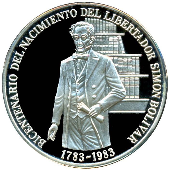 Moneda 100 Bolívares 1983 Bicentenario Simón Bolívar  - Numisfila