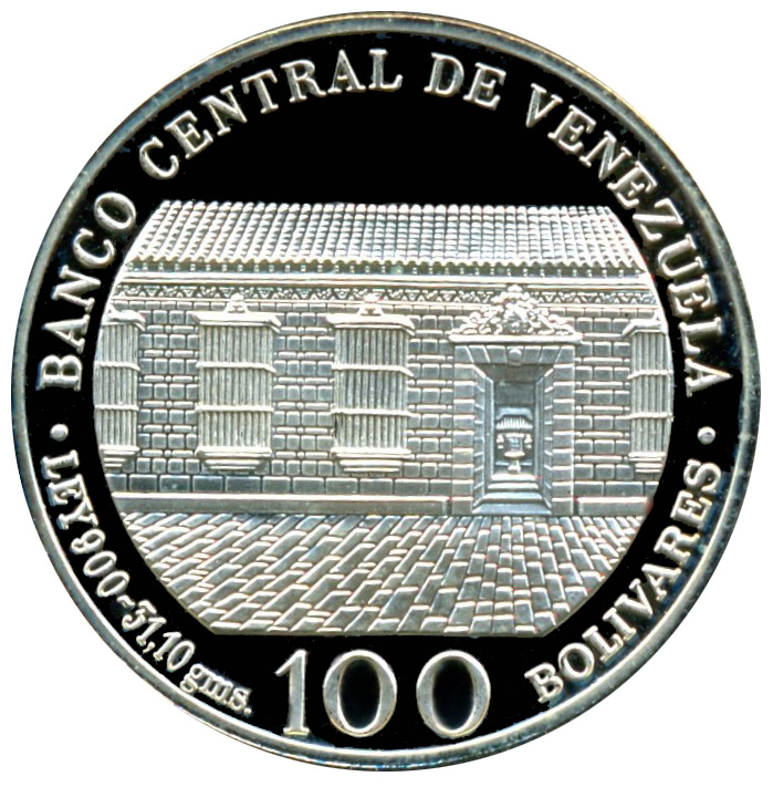 Moneda 100 Bolívares 1983 Bicentenario Simón Bolívar  - Numisfila