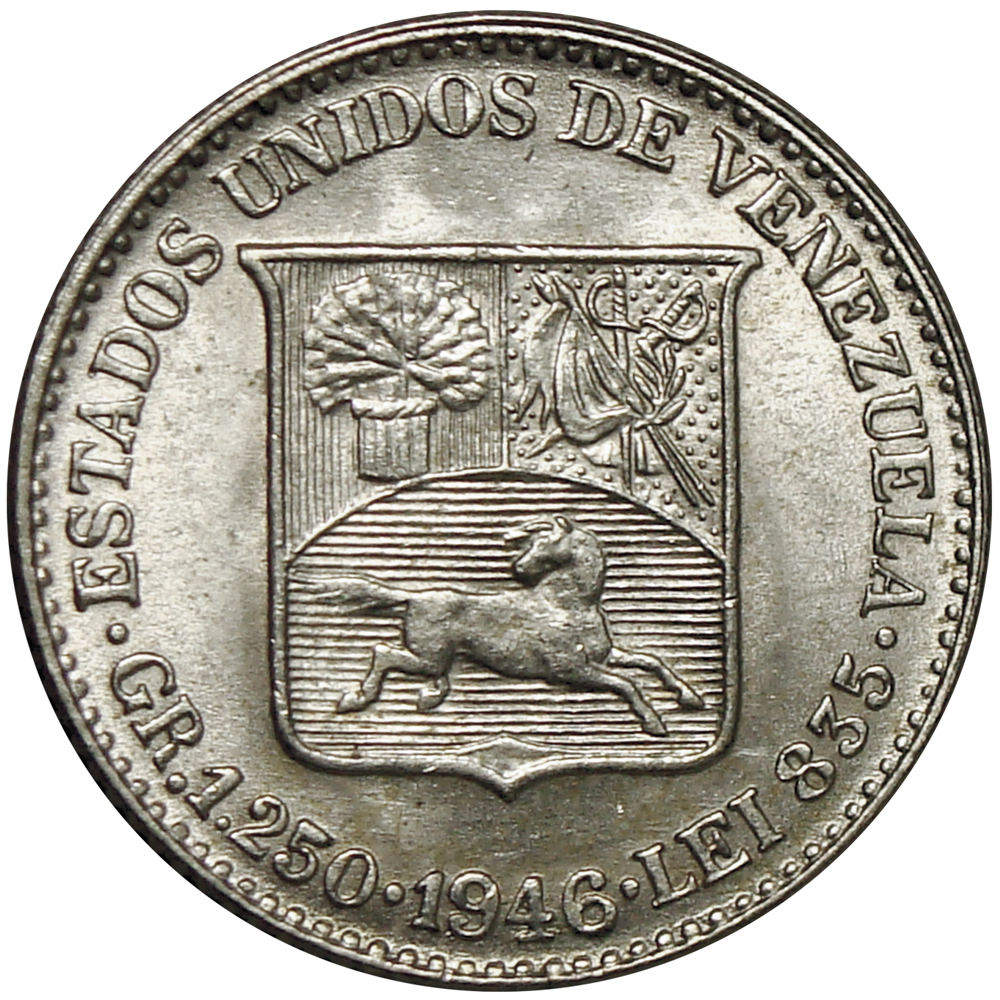 Moneda 25 Céntimos de Plata 1946 - Medio  - Numisfila