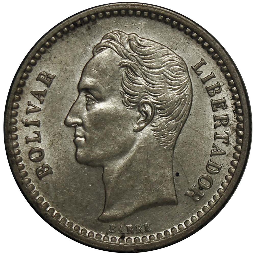 Moneda 50 Céntimos 1945 ½ Bolívar - Real de Plata  - Numisfila