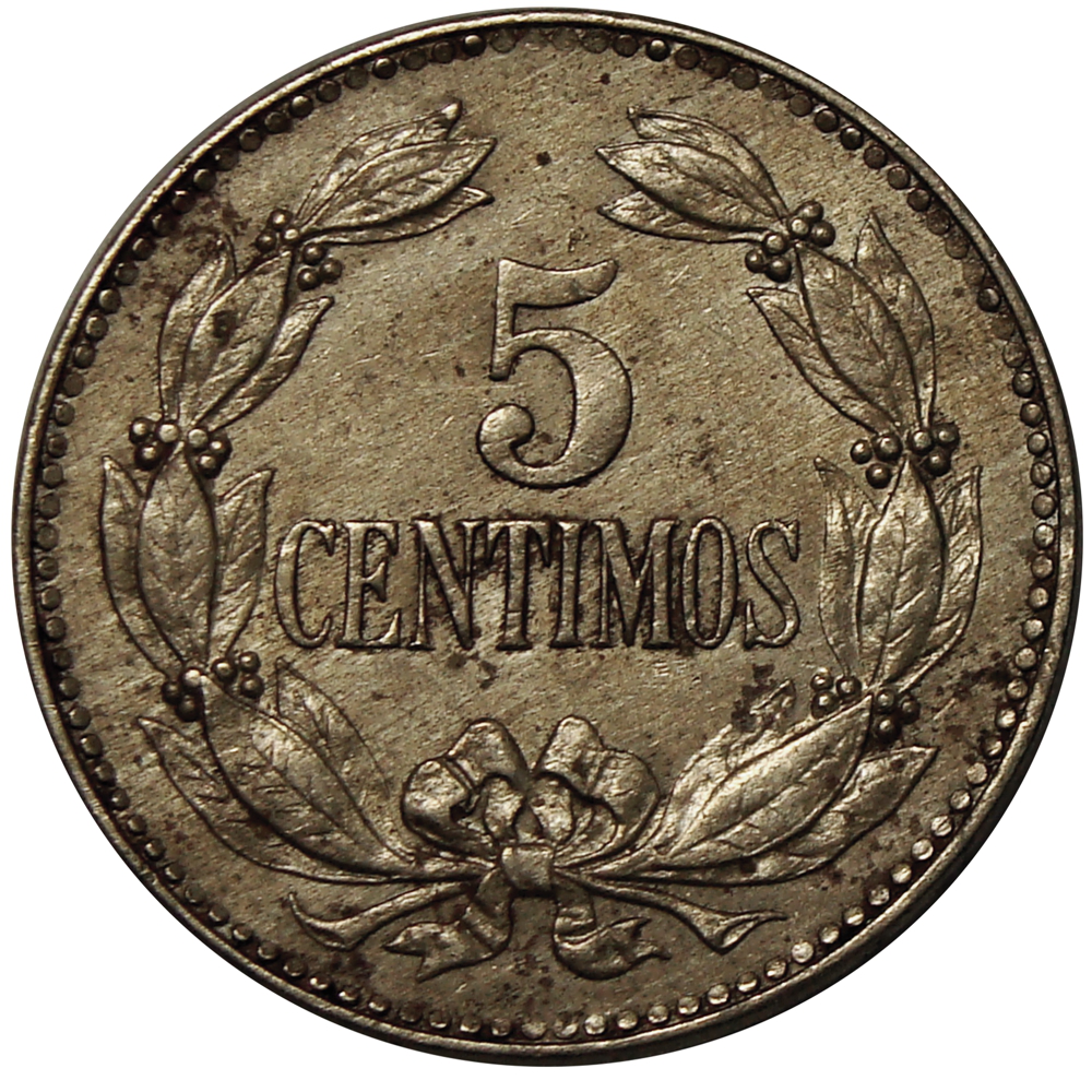 Moneda 5 Céntimos Difícil 1915 - Puya  - Numisfila