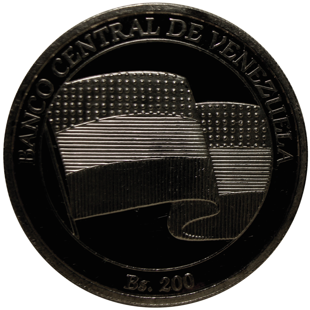 Moneda de Plata Miranda Desembarco Vela de Coro 200 Bolívares 2010  - Numisfila