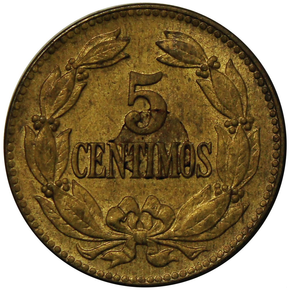 Venezuela Moneda 5 Céntimos 1944 - Puya Amarilla  - Numisfila