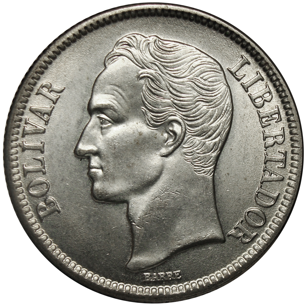  Moneda de Plata 2 Bolívares 1945  - Numisfila