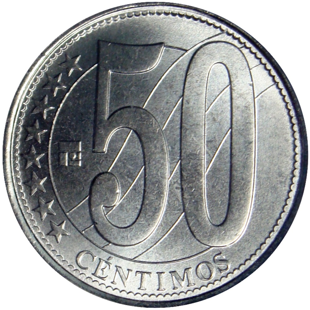 Moneda 50 Céntimos de Bolívar Fuerte 2007 PCGS MS66  - Numisfila