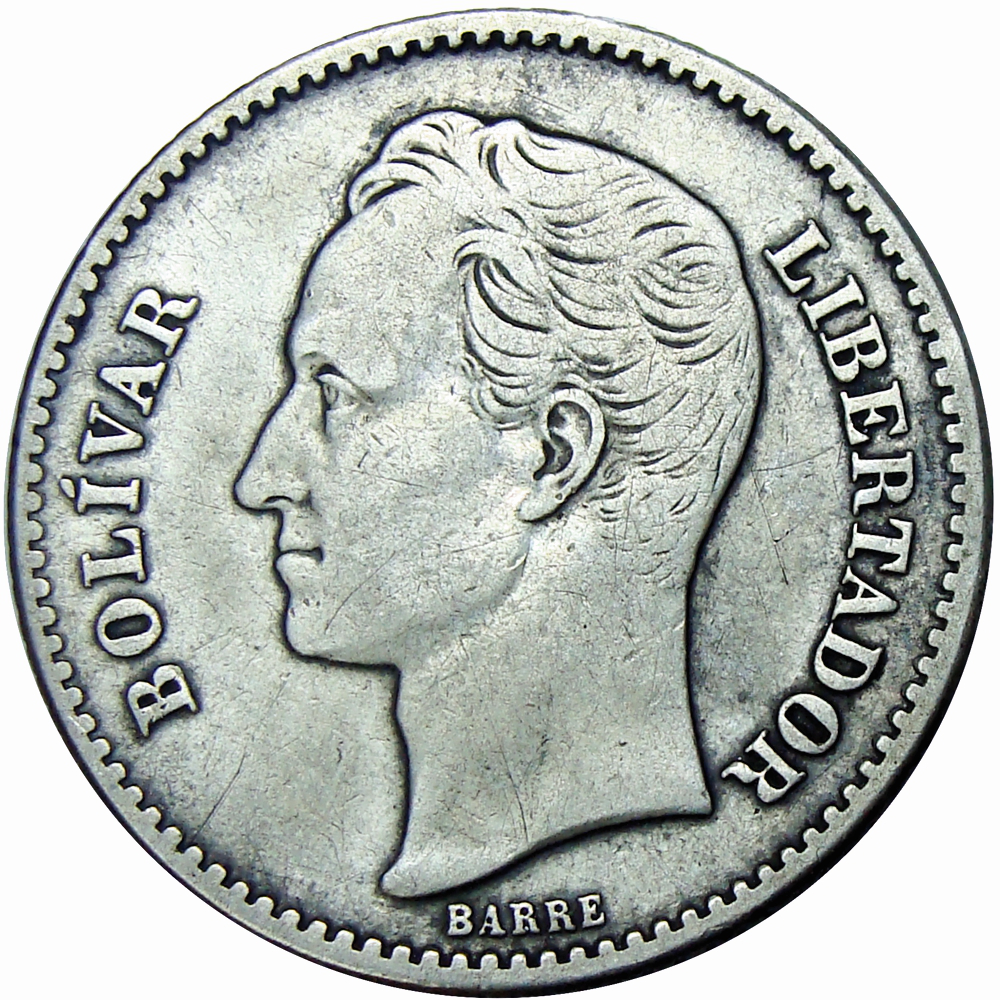 Moneda de Plata 1 Bolívar 1929  - Numisfila