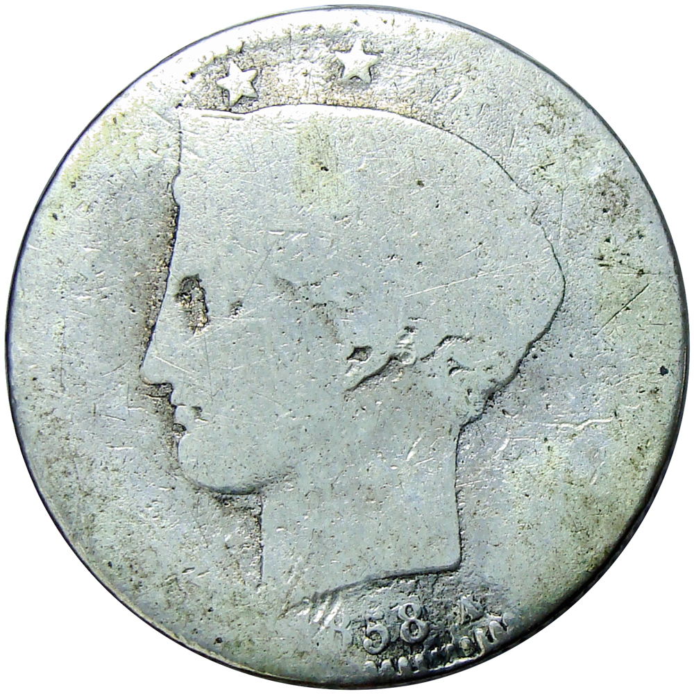 Moneda 2 Reales - 20 Centavos 1858 Libertad  - Numisfila