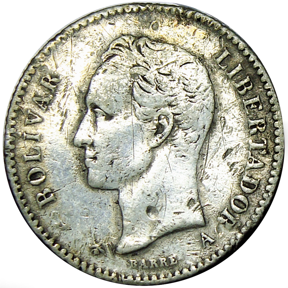 Moneda 5 Centavos 1874 Variante "A" Romana - Medio  - Numisfila