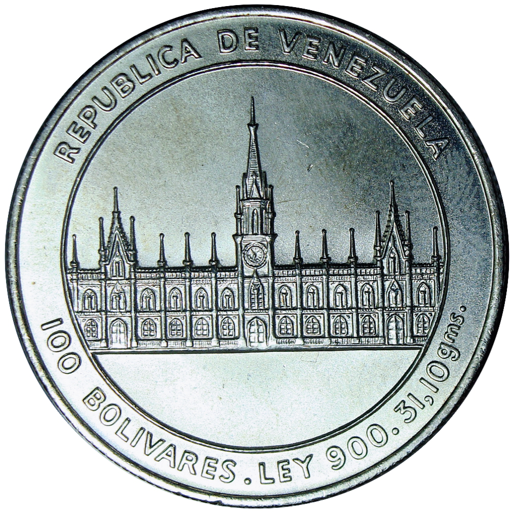 Moneda de Plata José María Vargas 100 Bolívares 1986 Conmemorativa  - Numisfila