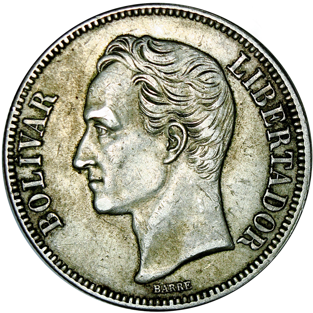 Fuerte Moneda de Plata 5 Bolívares 1935  - Numisfila