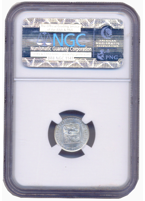 Moneda de Plata 25 Céntimos 1936 NGC MS62 Medio  - Numisfila