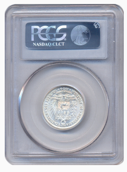 Moneda de Plata 1 Bolívar 1954 PCGS MS 64   - Numisfila