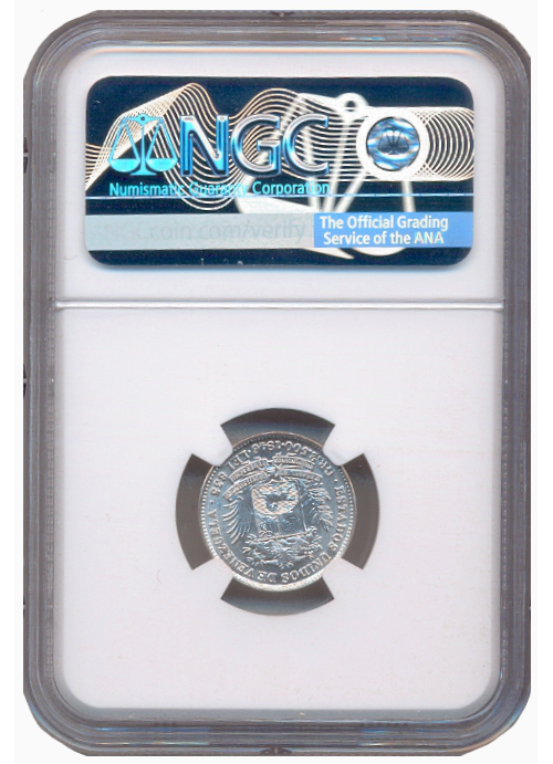 Bello Real Moneda de Plata 50 Céntimos 1946 NGC MS 63+   - Numisfila