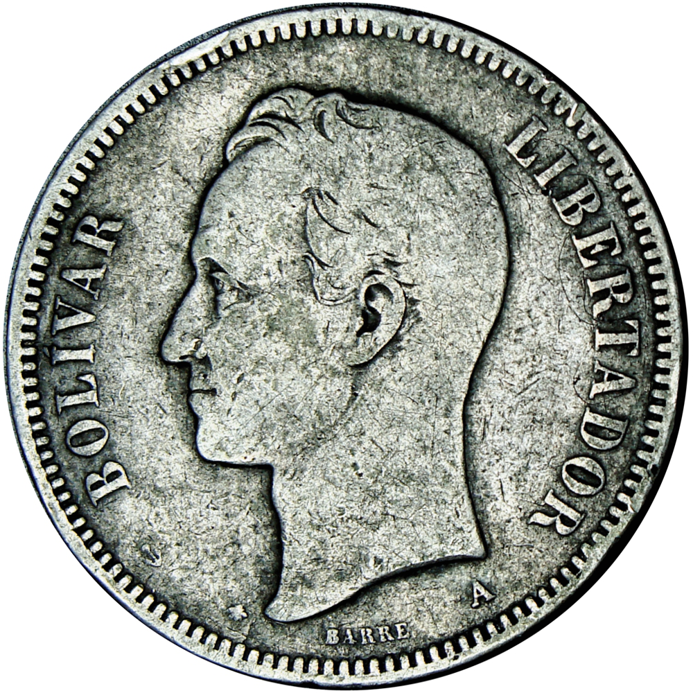 Escasa Moneda de Plata 50 Centavos 1876 - 5 Reales  - Numisfila