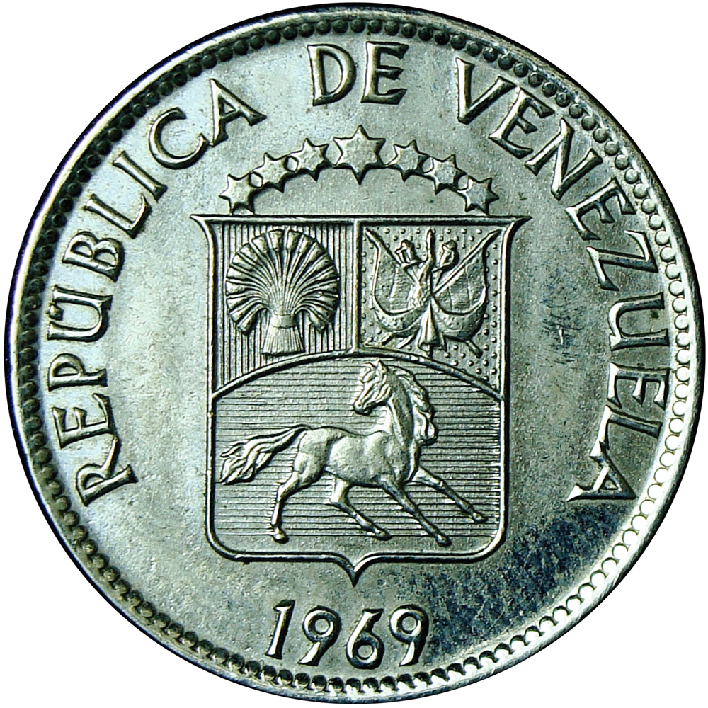 Locha Moneda 12½ Céntimos 1969 Estrella Plana y mate, Rama izquierda interrumpida por hendiduras circulares - Numisfila