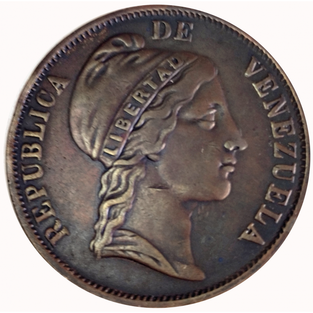 Moneda Centavo Monaguero 1852 Libertad No Heaton 30.5 mm - Numisfila