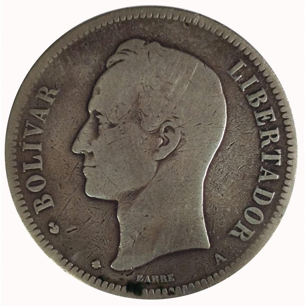 Moneda 50 Centavos 1874 Ceca Afuera - 5 Reales  - Numisfila