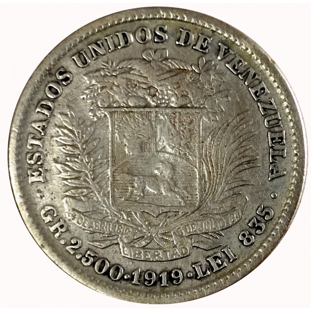 Moneda de Plata 50 Céntimos 1919 Real - Numisfila