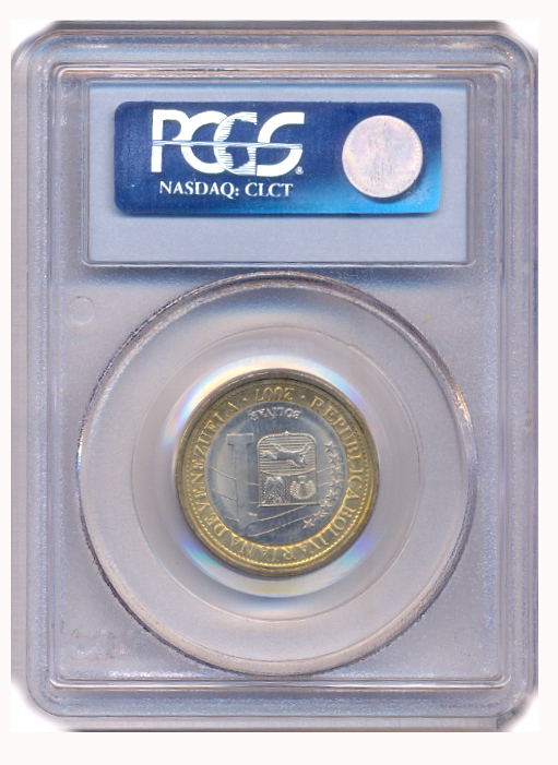 Moneda Bolívar 2007 PCGS MS65 1er día de emisión - First Day of Issue  - Numisfila