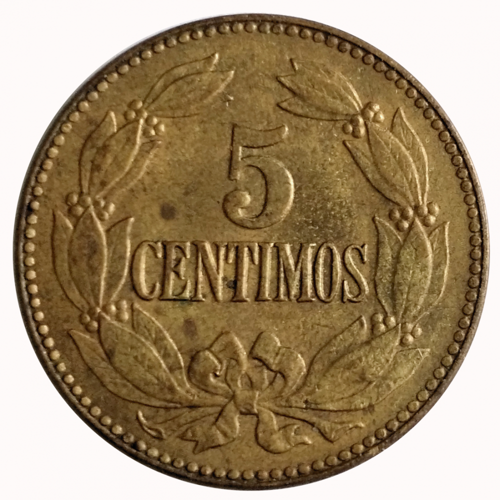 Venezuela Moneda 5 Céntimos 1944 - Puya Amarilla  - Numisfila