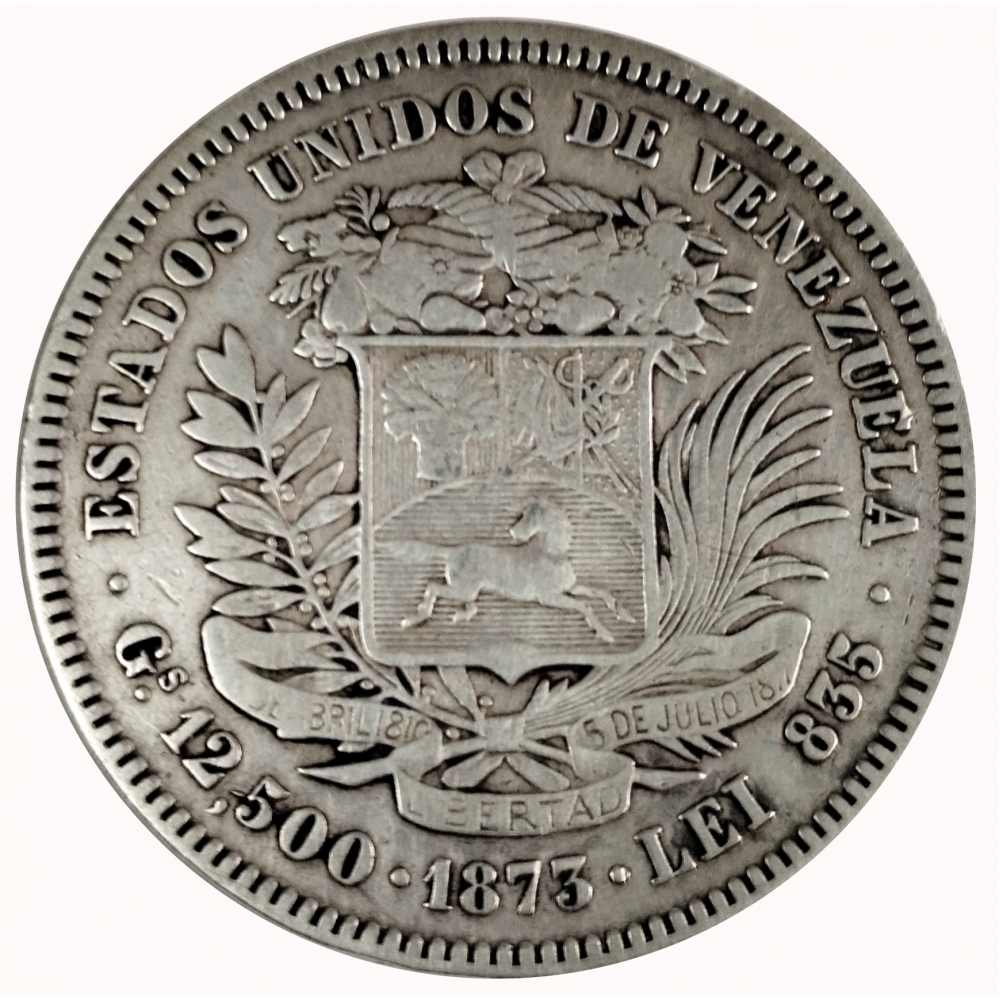 Moneda 50 Centavos 1873 - 5 Reales o Bamba - Numisfila