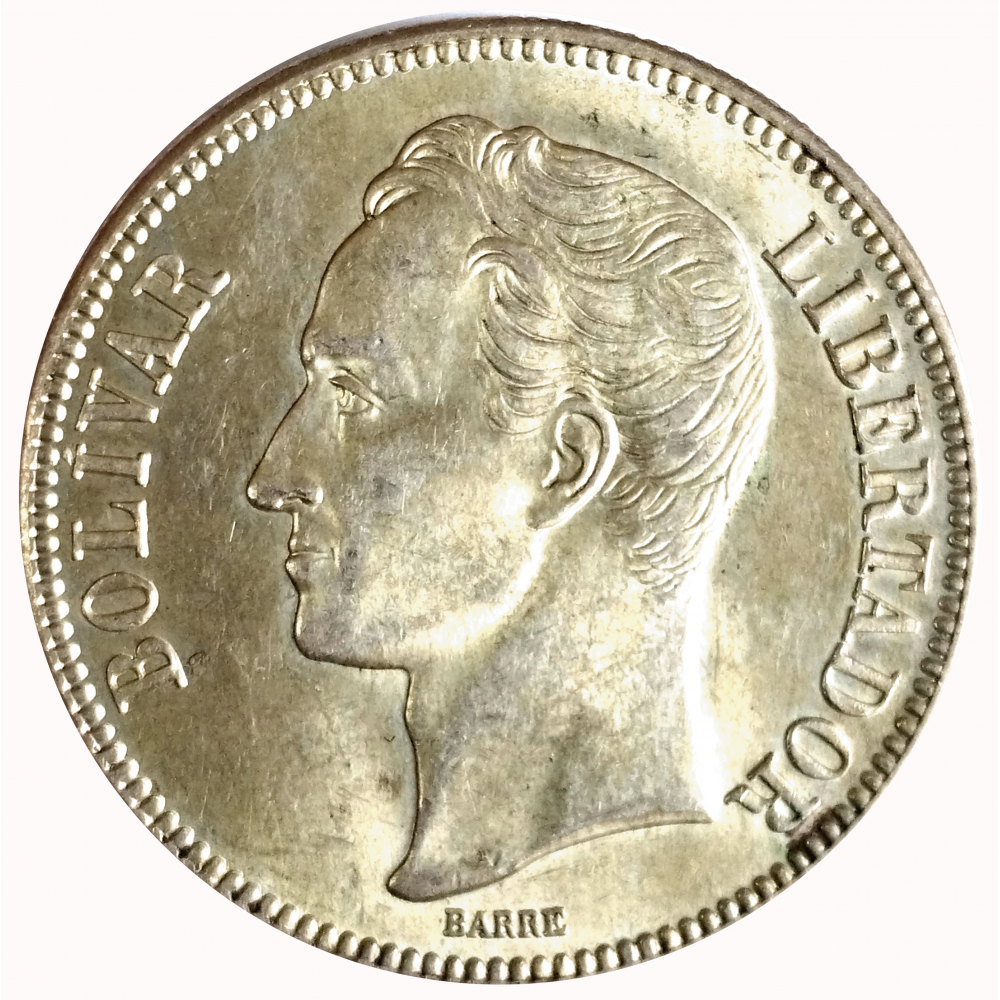 Fuerte Moneda de Plata 5 Bolívares 1936   - Numisfila